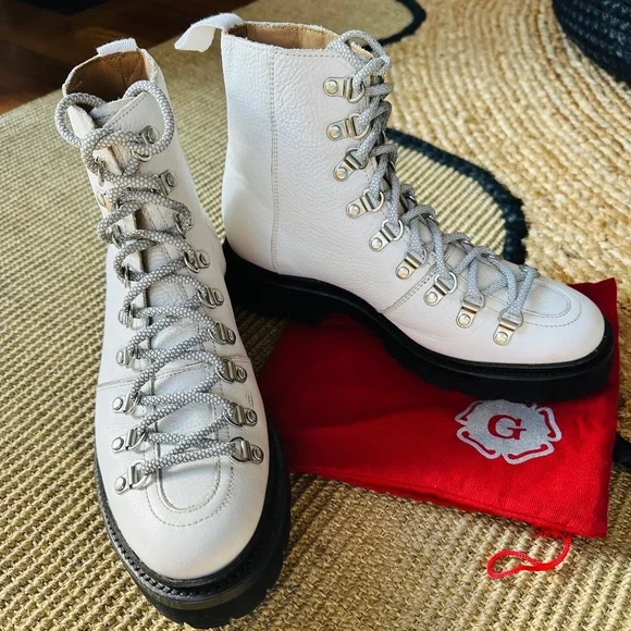 Grenson Leather Combat Boots - Picture 2 of 5